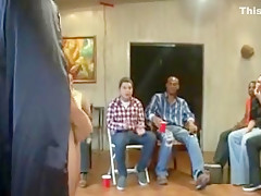 Hot cock swallowing at the party