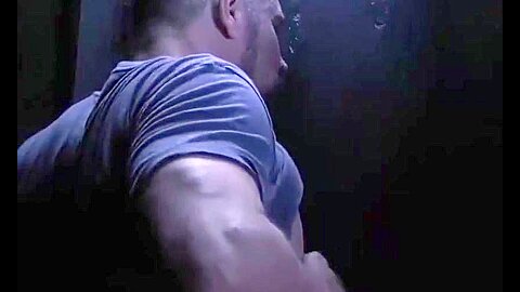 Hot glory hole blowjob and deepthroat with twink and Step daddy
