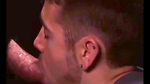 Hot glory hole blowjob and deepthroat with twink and Step daddy
