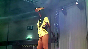 Hot stripper dancing and fingering her snatch