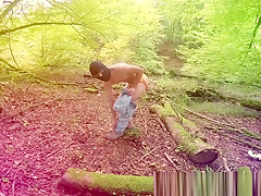 Hottest Twink ever gets off in the woods ALMOST CAUGHT