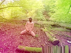 Hottest Twink ever gets off in the woods ALMOST CAUGHT