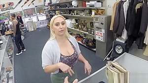 Huge titted blonde screwed by pawn guy