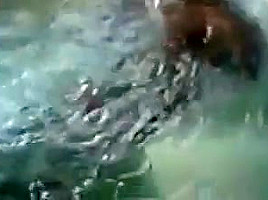 Husband films wife fucking bathing and sucking !