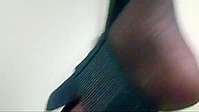 I fuck her with nylon sock on my cock
