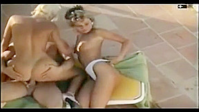 Ibiza poolside orgy with Helen Duval