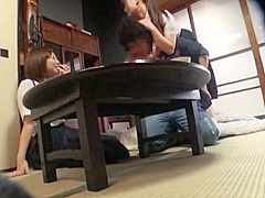 Incredible Japanese whore in Crazy Handjobs, Threesomes JAV video