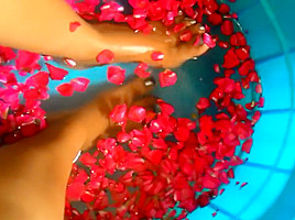 Indian mistress feet washing HD