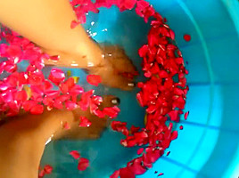 Indian mistress feet washing HD