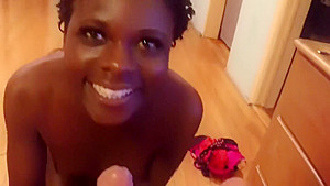 Interracial POV Blowjob Huge Facial