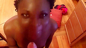 Interracial POV Blowjob Huge Facial