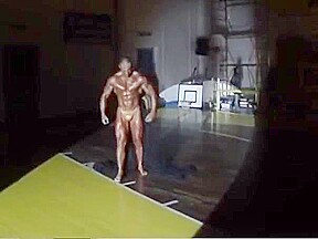 Italian Hunk   Big Bulge in micro posing trunks!