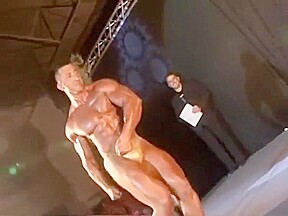 Italian Hunk   Big Bulge in micro posing trunks!