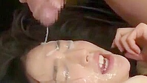 JAV UNSENCORED Bukkake and cumkissing