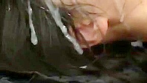JAV UNSENCORED Bukkake and cumkissing