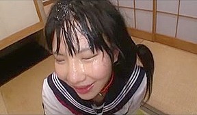 Jap legal age teenager 18+ facefuck & bukkake