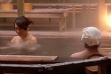 Japanese Hot Springs Woman is Seduced and Fucked
