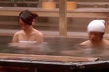 Japanese Hot Springs Woman is Seduced and Fucked