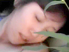 Japanese babe fucked in a farm field - Pompie