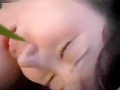 Japanese babe fucked in a farm field - Pompie