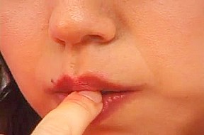 Japanese girl tongue play (8)