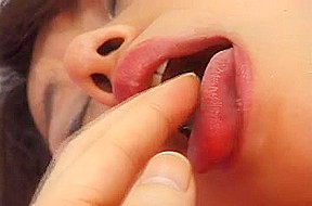 Japanese girl tongue play (8)