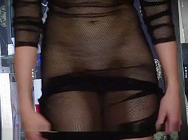 Jeny Shows Her See Through Dress To A Stranger