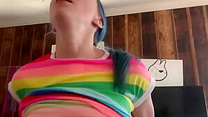 Kawaii Creampie Slut - Rainbow Alt Girl - Rides Cock