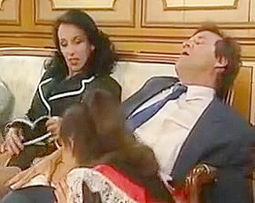 Kinky classic gangbang