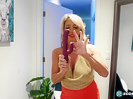 Lacey West - A 69-year-old Cougar Plays With Her Toys