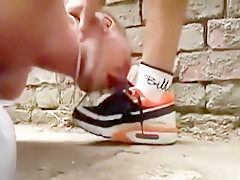 Lad with a sneaker foot fetish gets fucked by a Rough Arab with a big dick