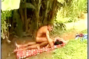 Latina Chick Gets Rammed Outdoor