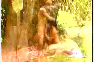 Latina Chick Gets Rammed Outdoor