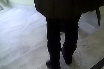 Leah in public toilet fuck scene with a slutty lassie