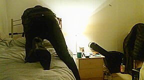 Leather Mistress in high heel boots