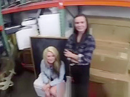 Lesbian Amateurs Strip For Pawn Cash On