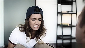 Lesbian teen 18+ ends up fucking her horny stepbrother