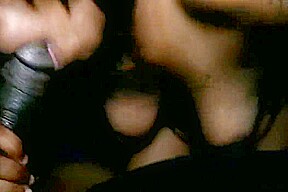 Lil chocolate ebony chick sloppy toppy a big black dick