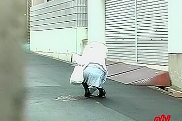 Look, there is a coin on the street hot ass skirt sharking