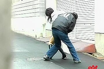 Look, there is a coin on the street hot ass skirt sharking