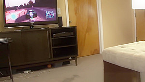 Lovely blonde teen 18+ stepsis gives a deepthroat blowjob to bro