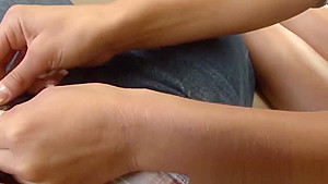 Lovely blonde teen 18+ stepsis gives a deepthroat blowjob to bro