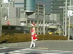 Low quality video of girl walking around nude with body paint