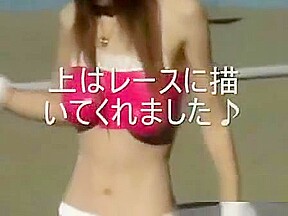 Low quality video of girl walking around nude with body paint
