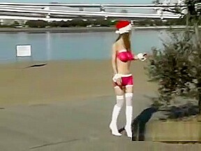 Low quality video of girl walking around nude with body paint
