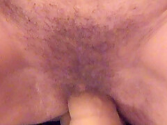 Mature in stockings plays with vibrating dildo
