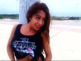 Mexican Tranny flashing in Cancun