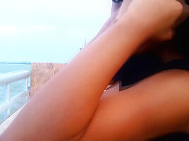 Mexican Tranny flashing in Cancun