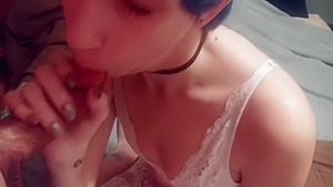 Milf eagerly sucks big cock