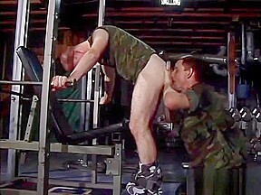 Military studs fuck in the gym - Iron Horse